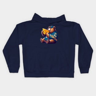 Chicago Bear Eating a Block of Cheese | Chicago Bears vs. Greenbay Packers Cheesehead Kids Hoodie